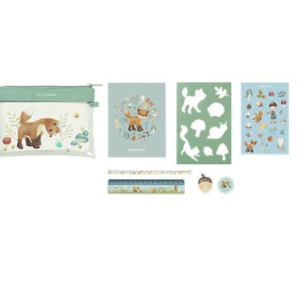 Etui met inhoud – Blauw – Forest Friends