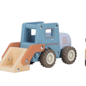 Little Dutch “Houten bulldozer – Blauw – Essential”s