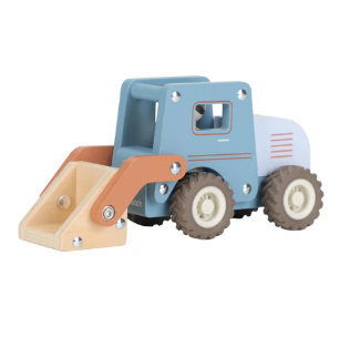 Houten bulldozer – Blauw – Essentials