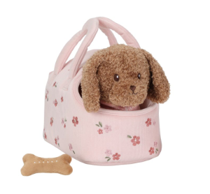 Knuffelhond Jackie in tas GRS