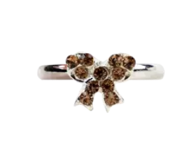 Ring – Rhinestone – Bow – Gold