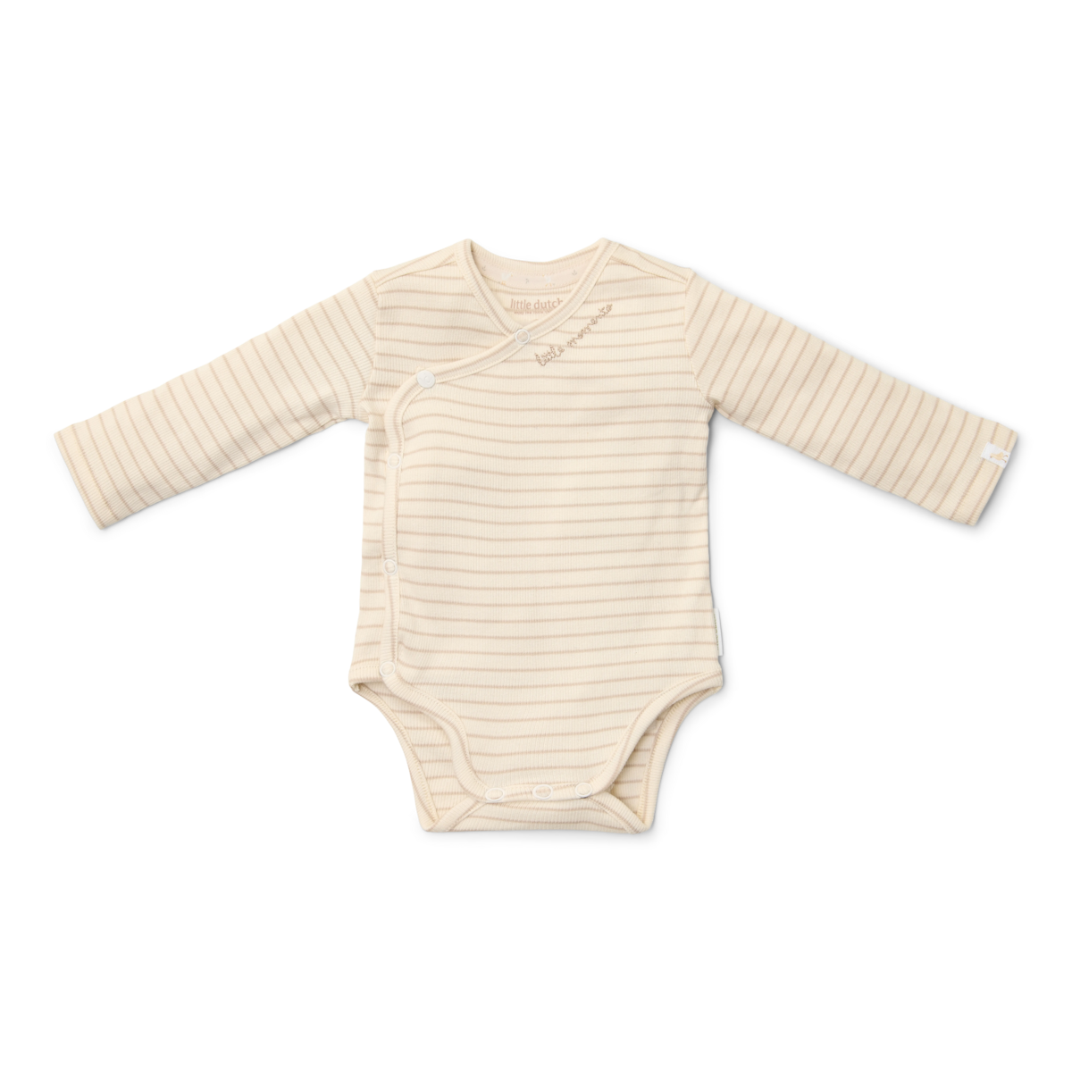 Romper overslag lange mouw Soft Beige Stripe - 44