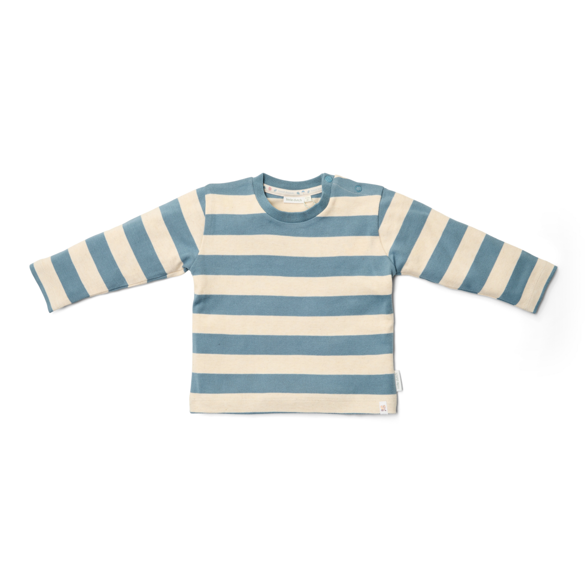 T-shirt lange mouw Stone Blue Stripe