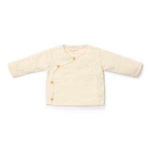 T-shirt overslag lange mouw Creme