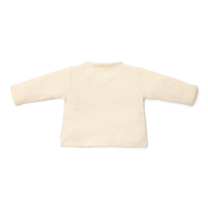 T-shirt overslag lange mouw Creme