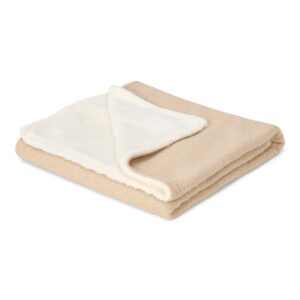 Wiegdeken gebreid/fleece – Pure Soft Beige