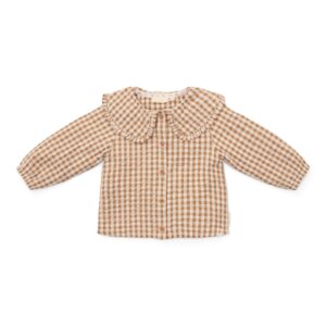 Blouse Brown check meisje