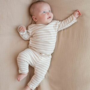 Broekje Stripe Sand/White