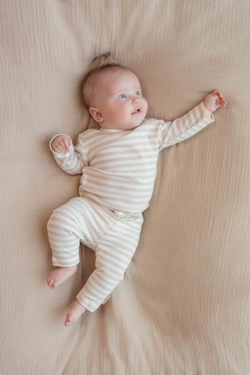 Broekje Stripe Sand/White