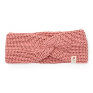 Gebreide haarband warm rose