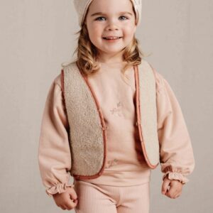 Gebreide haarband warm rose