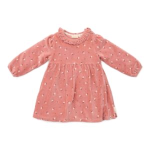 Jurk lange mouw Warm Rose Flowers