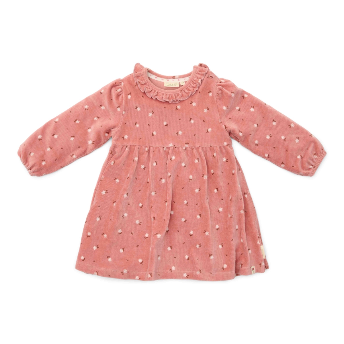 Jurk lange mouw Warm Rose Flowers