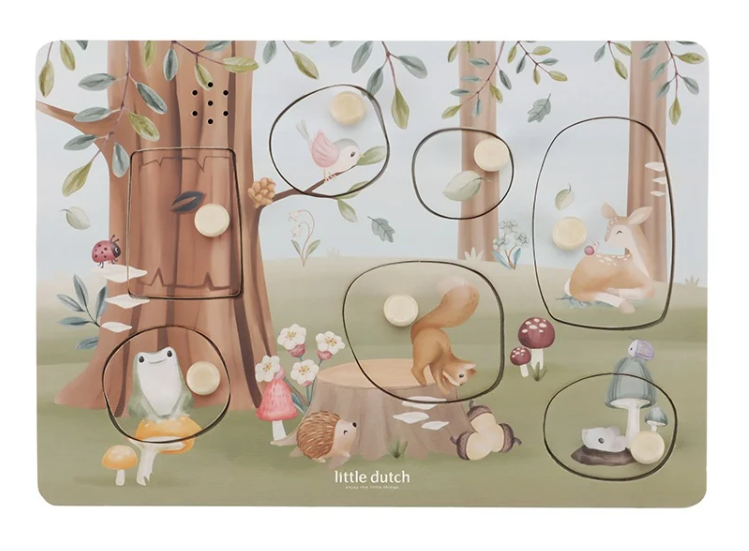 Little Dutch "Geluidenpuzzel hout - Forest Friends FSC"
