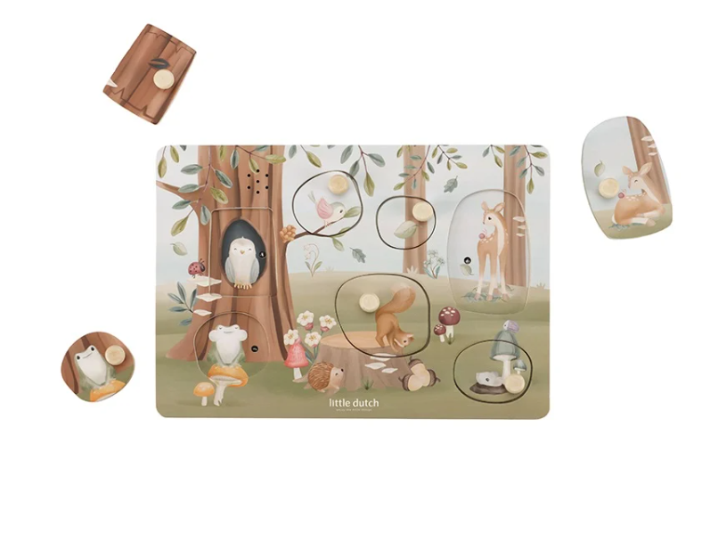 Little Dutch "Geluidenpuzzel hout - Forest Friends FSC"