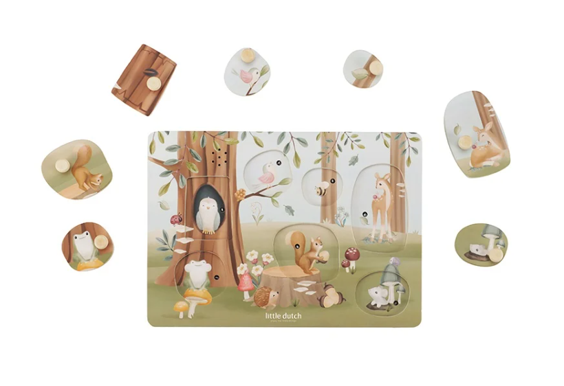 Little Dutch "Geluidenpuzzel hout - Forest Friends FSC"