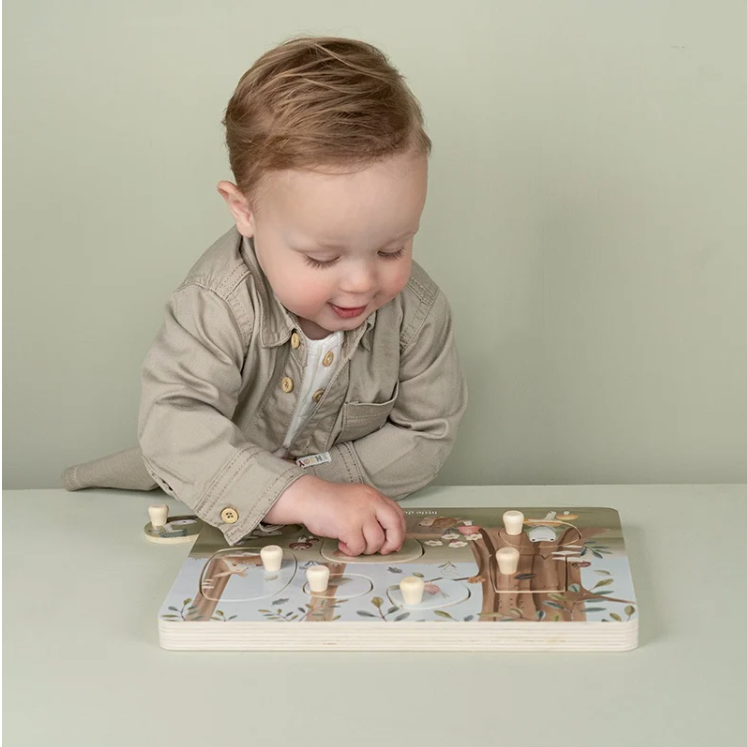 Little Dutch "Geluidenpuzzel hout - Forest Friends FSC"