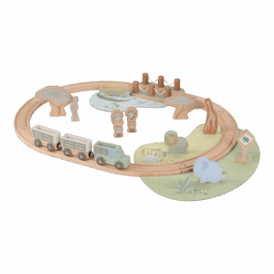 Houten treinset – Safari Friends FSC