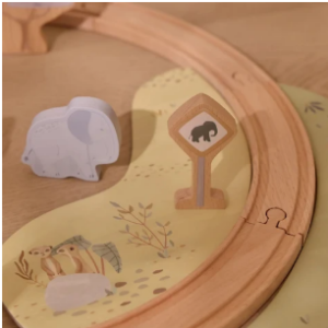 Houten treinset – Safari Friends FSC