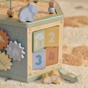 Little Dutch “Houten Activiteiten zeshoek – Safari Friends”