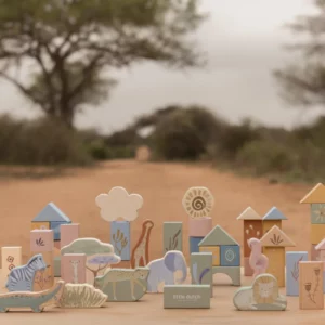 Little Dutch “Houten Bouwblokken – Safari Friends FSC”