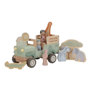 Little dutch “Houten Safari auto met dieren – Safari Friends FSC”
