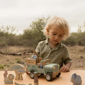 Little dutch “Houten Safari auto met dieren – Safari Friends FSC”